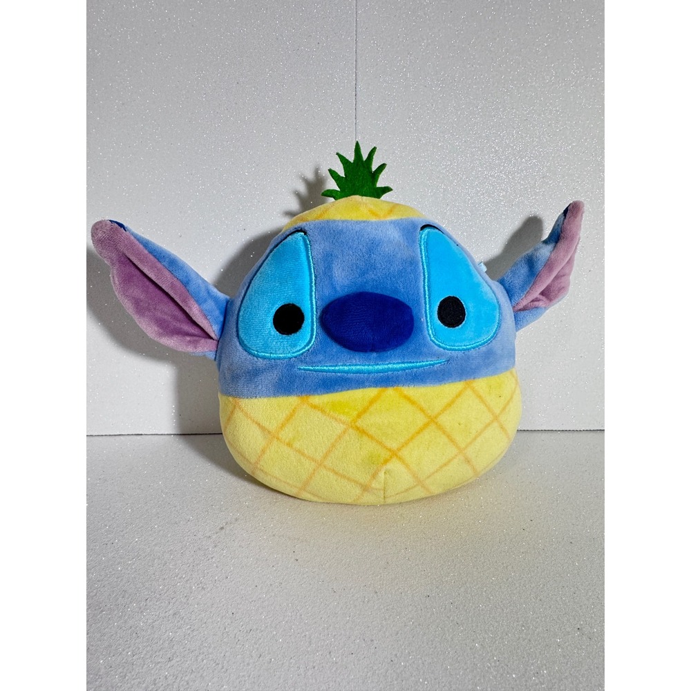 Disney Squishmallows Stitch Pineapple Plush Kellytoy Lilo & Stitch 8 Inch Blue